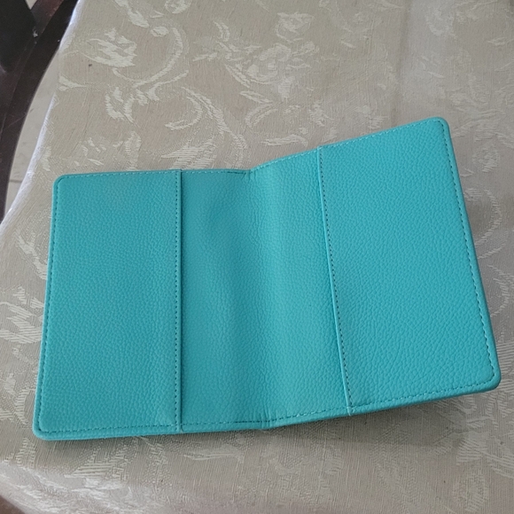 Teal Leather Passport Holder TRS - Picture 3 of 3